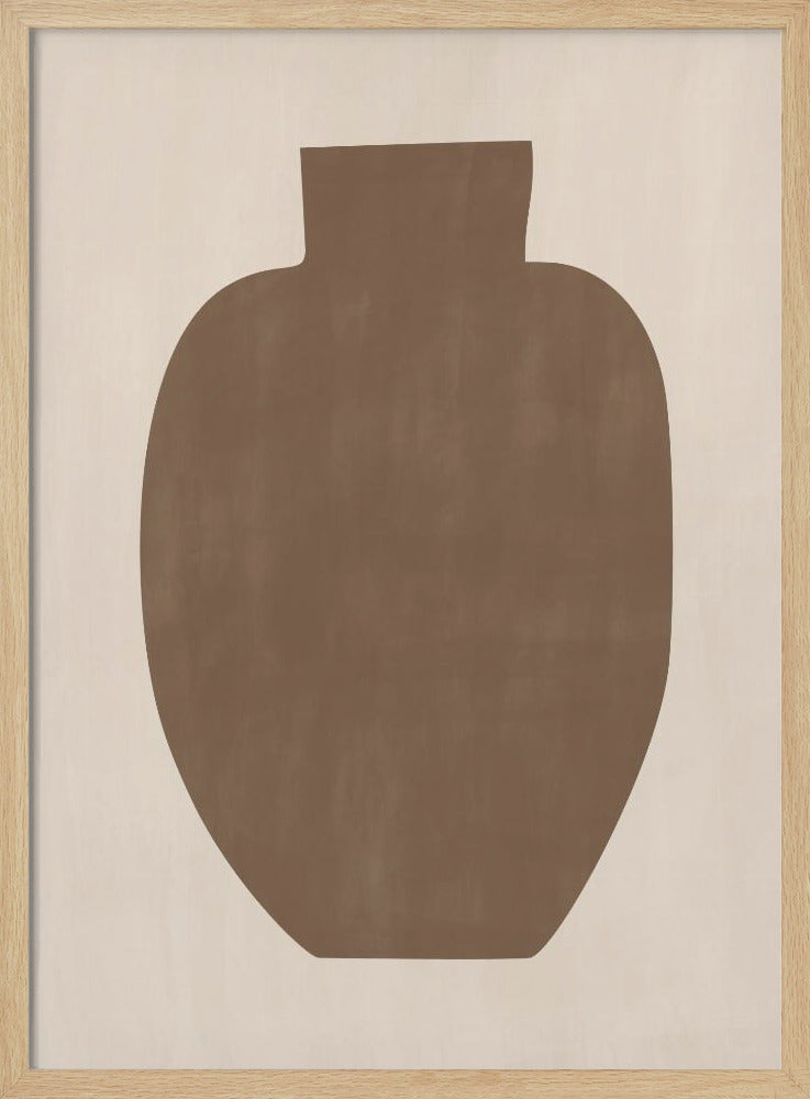 Brown Silhouette of a Vase | Poster