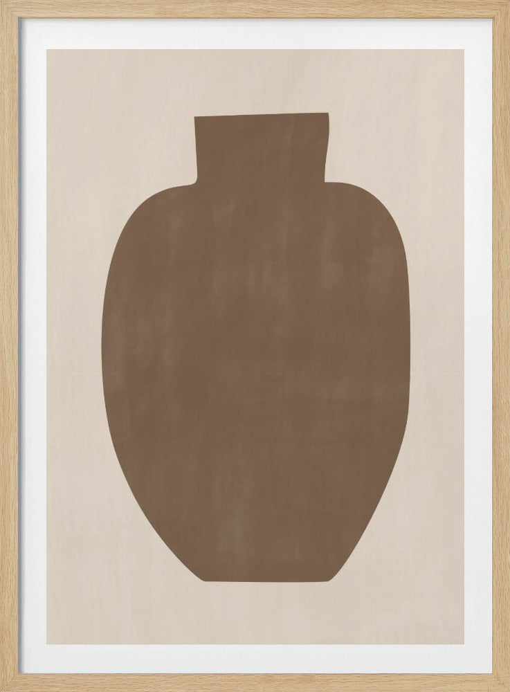 Brown Silhouette of a Vase | Poster