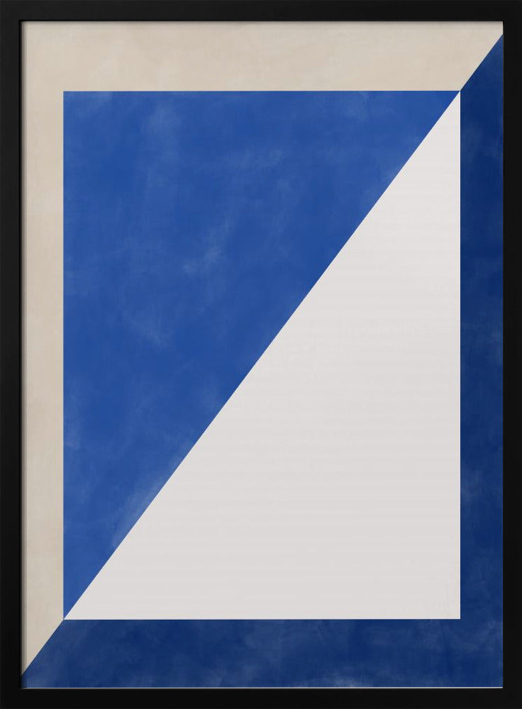 Blue Geometric Play | Poster