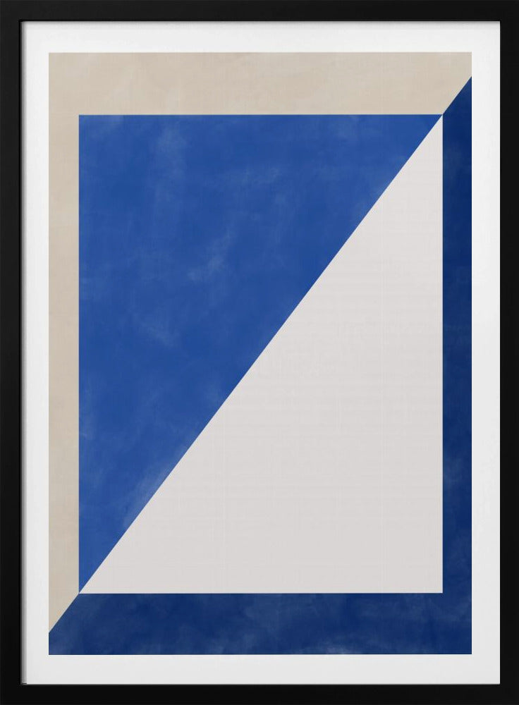 Blue Geometric Play | Poster