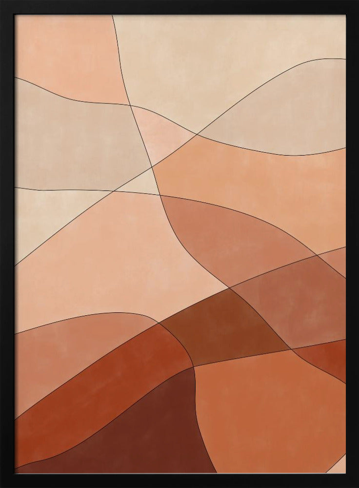 Flowing Lines And Warm Earth Tones | Poster