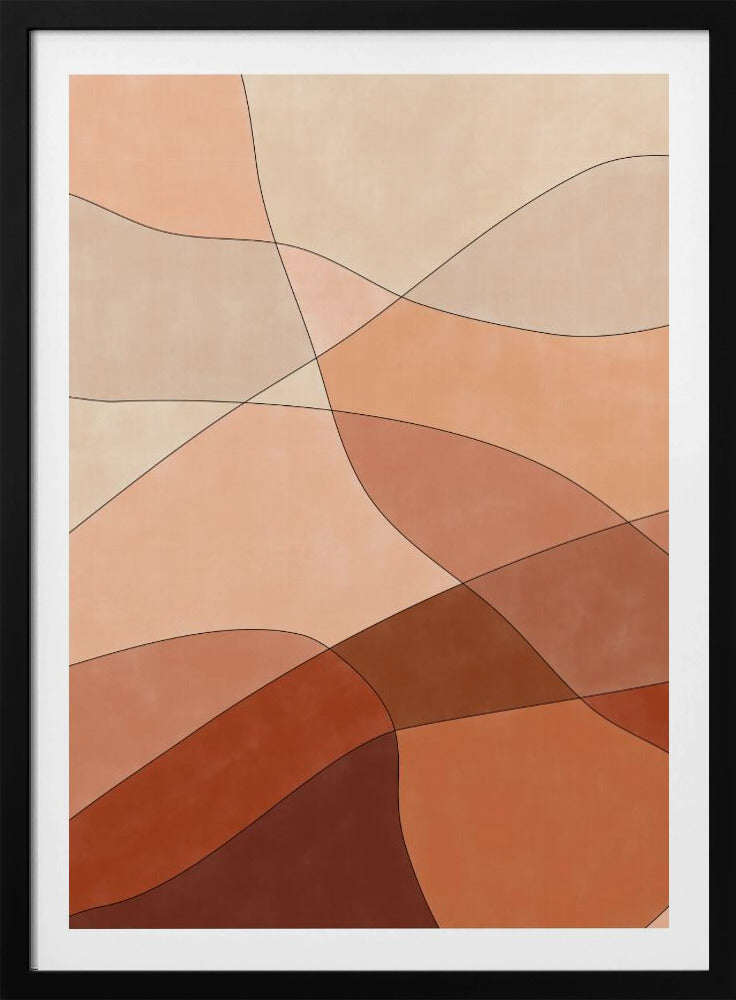 Flowing Lines And Warm Earth Tones | Poster