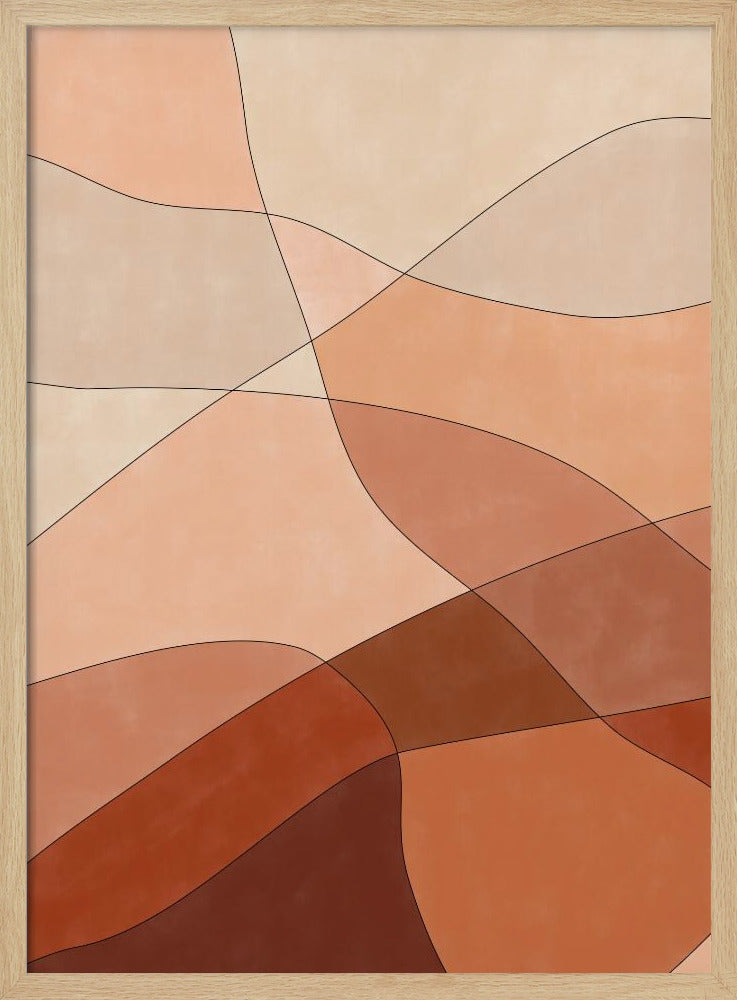 Flowing Lines And Warm Earth Tones | Poster