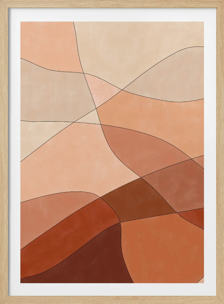 Flowing Lines And Warm Earth Tones | Poster