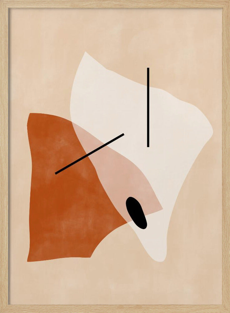 Geometric Shapes In Earthy Tones | Poster