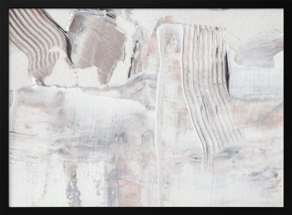 Textured Brushstrokes and Layered Neutral Tones | Poster