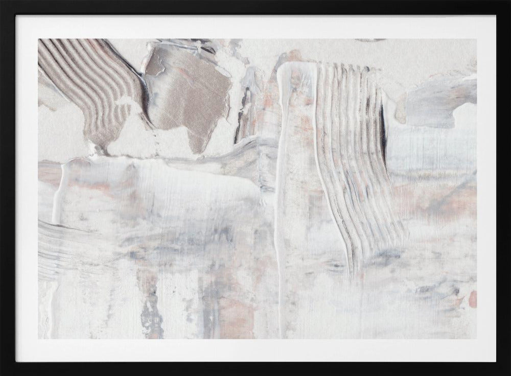 Textured Brushstrokes and Layered Neutral Tones | Poster