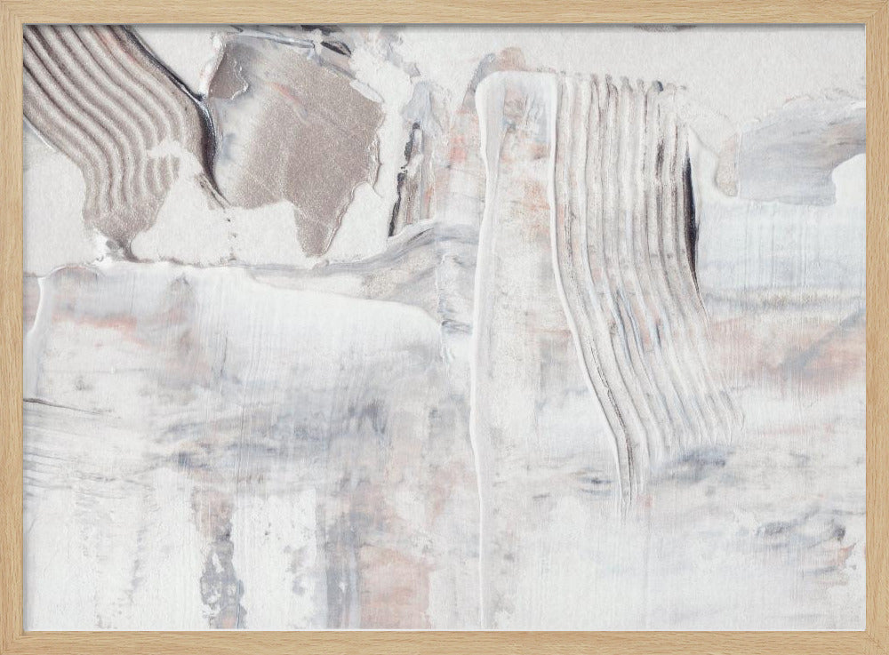 Textured Brushstrokes and Layered Neutral Tones | Poster