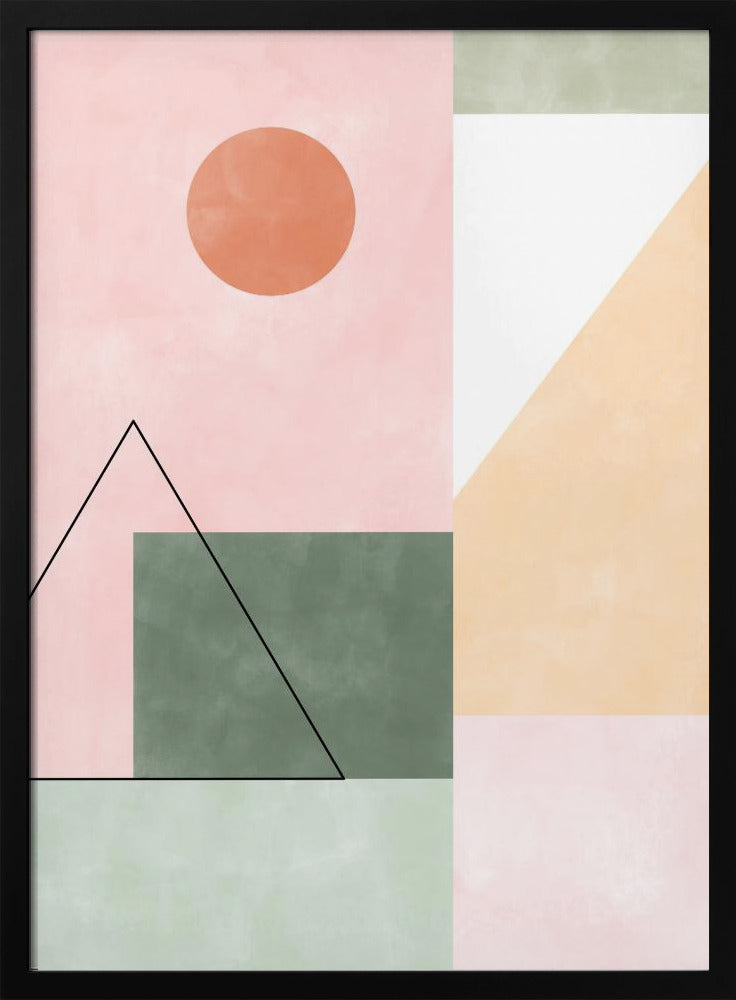 Pastel Tones With Minimalist Shapes | Poster