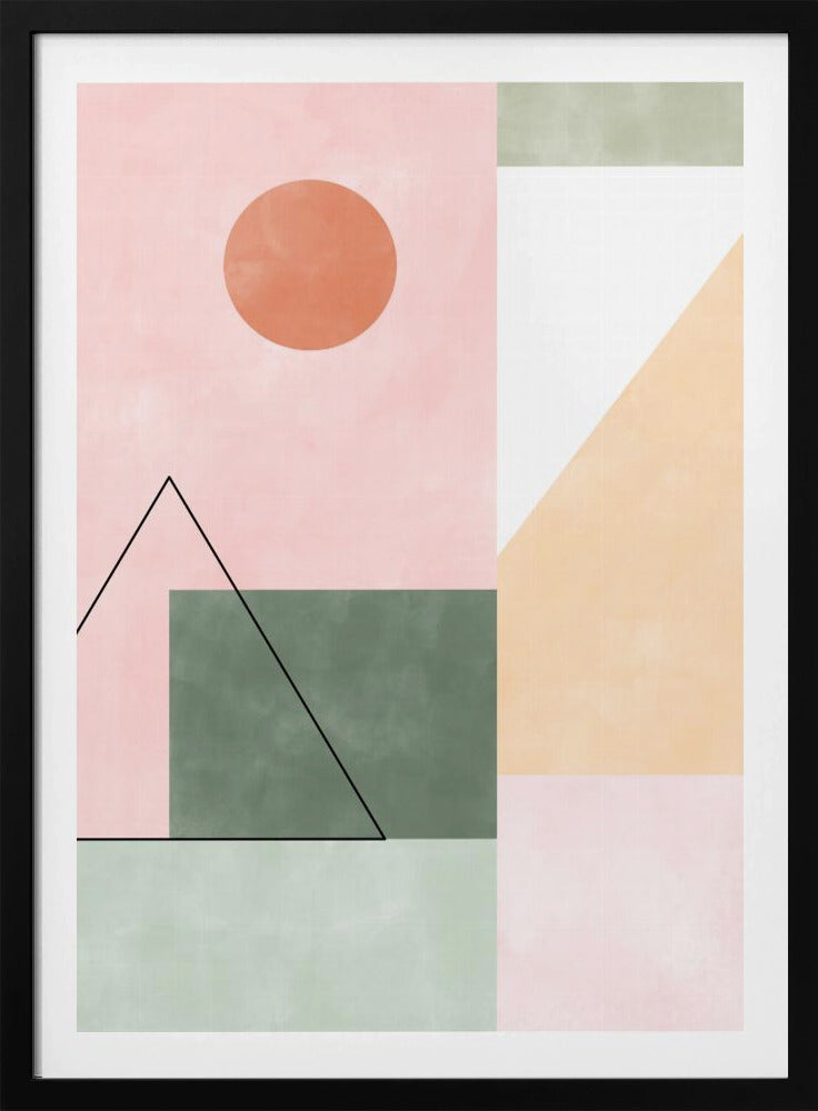 Pastel Tones With Minimalist Shapes | Poster
