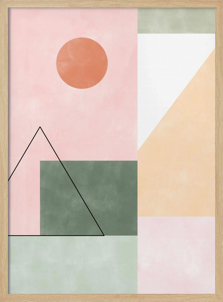 Pastel Tones With Minimalist Shapes | Poster