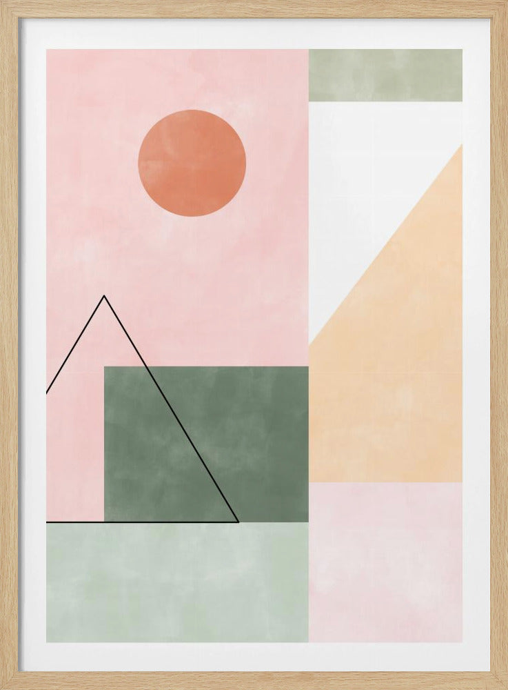 Pastel Tones With Minimalist Shapes | Poster