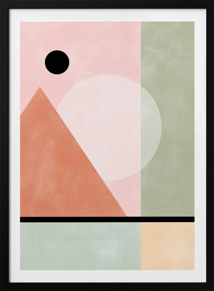Geometric Shapes In Pastel Tones | Poster