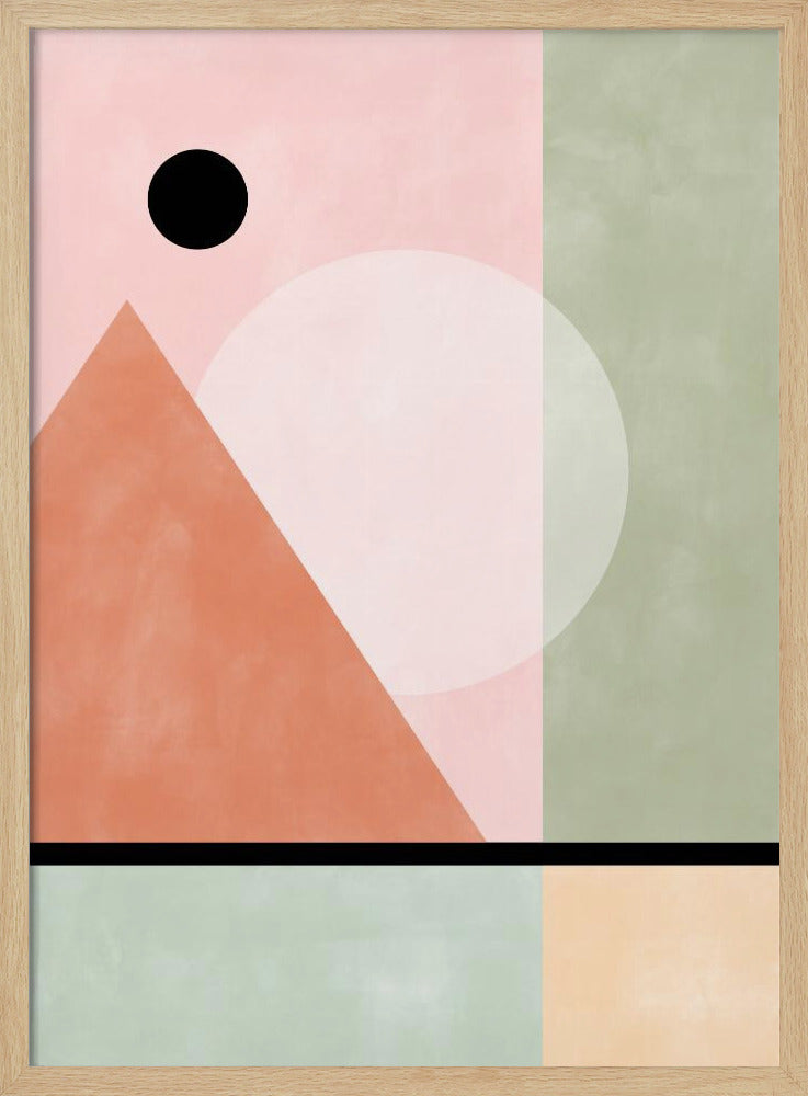 Geometric Shapes In Pastel Tones | Poster