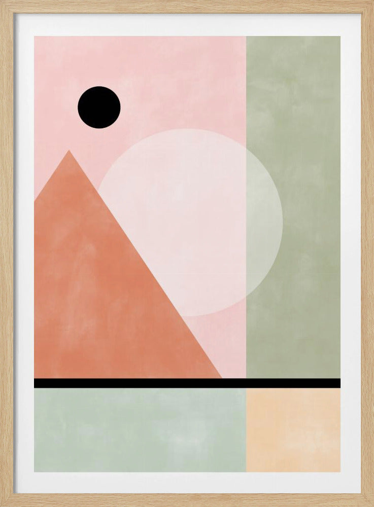 Geometric Shapes In Pastel Tones | Poster
