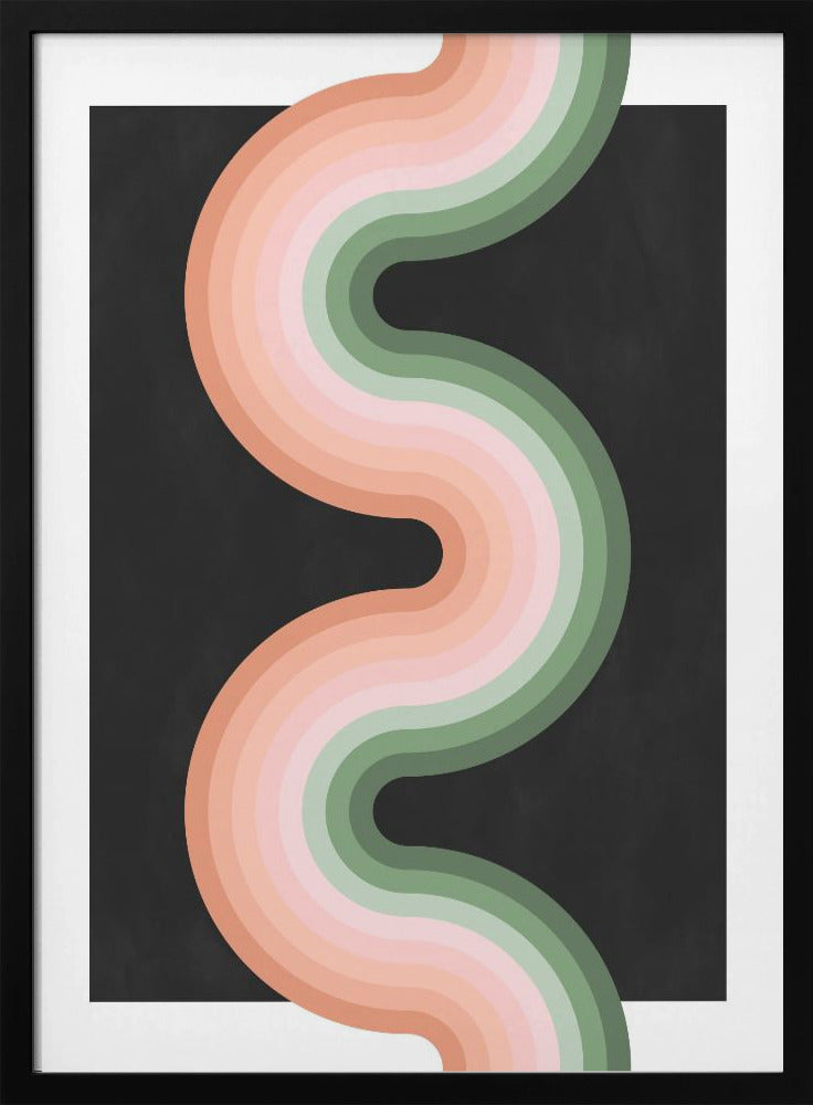 Wavy Pattern With Layered Pastel Tones | Poster