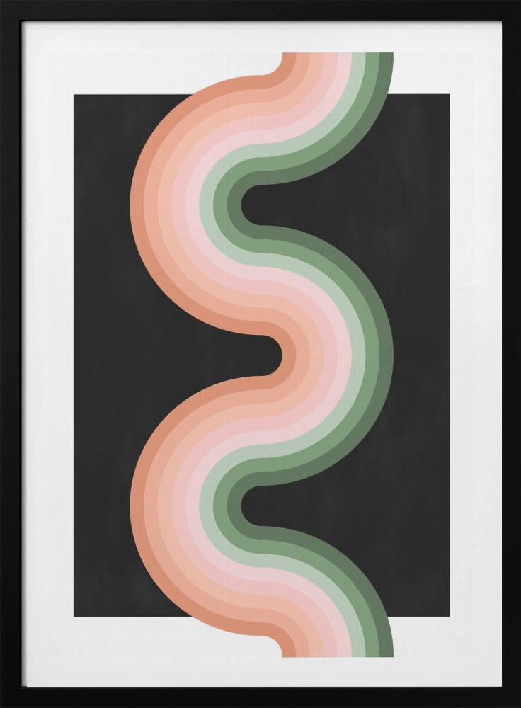 Wavy Pattern With Layered Pastel Tones | Poster