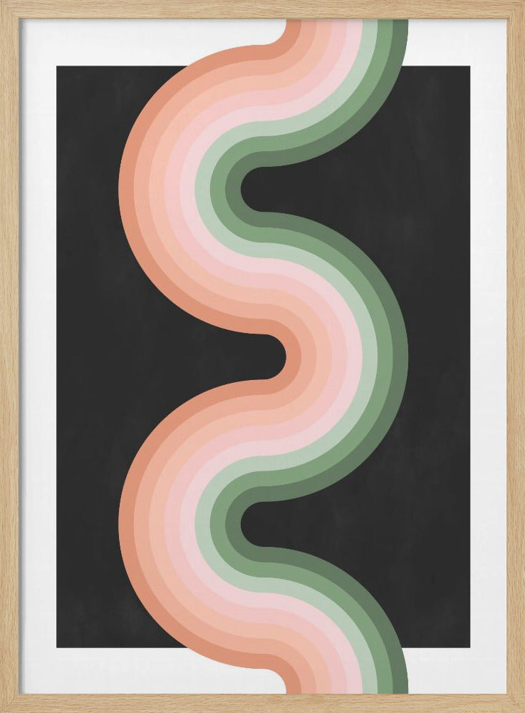 Wavy Pattern With Layered Pastel Tones | Poster