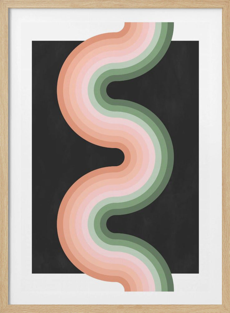 Wavy Pattern With Layered Pastel Tones | Poster