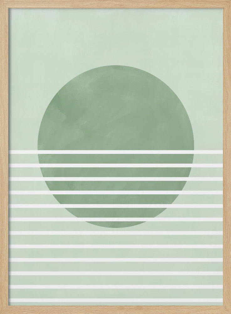 Green Horizon Lines | Poster