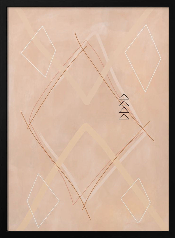 Abstract Geometric Art Beige Tones | Poster