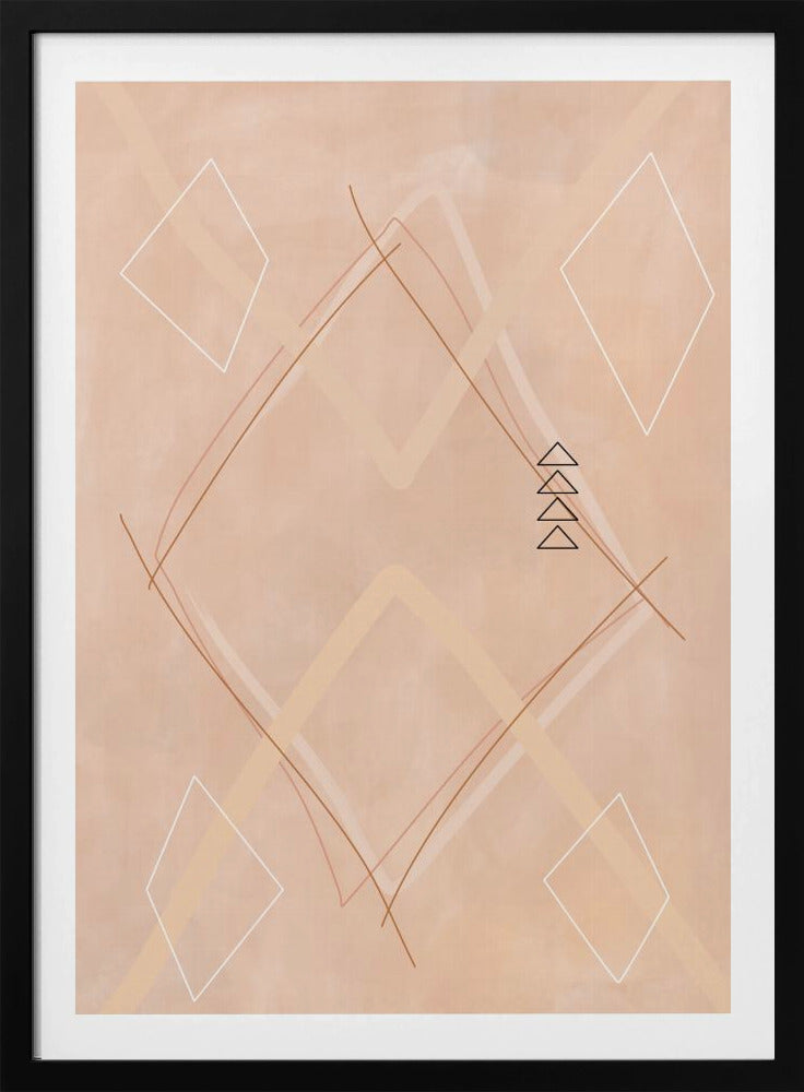Abstract Geometric Art Beige Tones | Poster
