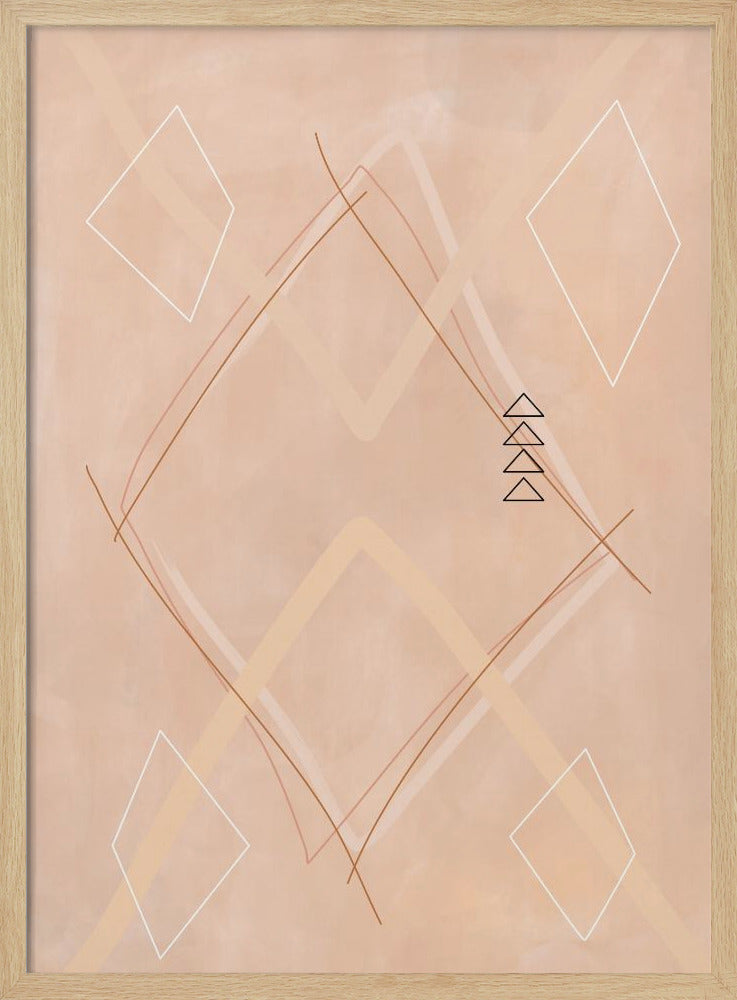 Abstract Geometric Art Beige Tones | Poster