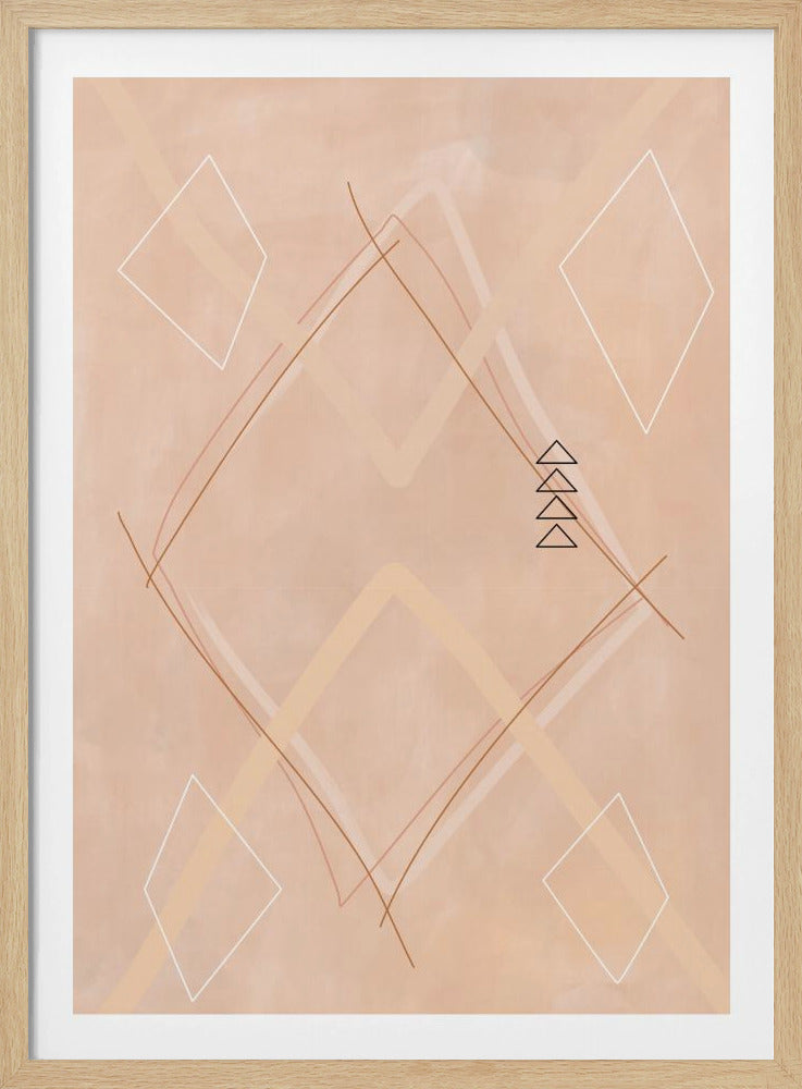 Abstract Geometric Art Beige Tones | Poster