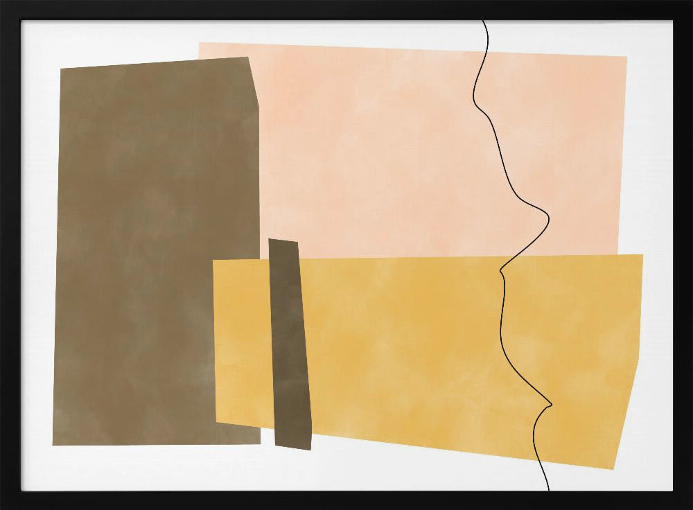 Geometric Shapes In Earthy Tones | Poster