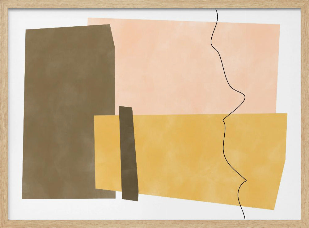 Geometric Shapes In Earthy Tones | Poster