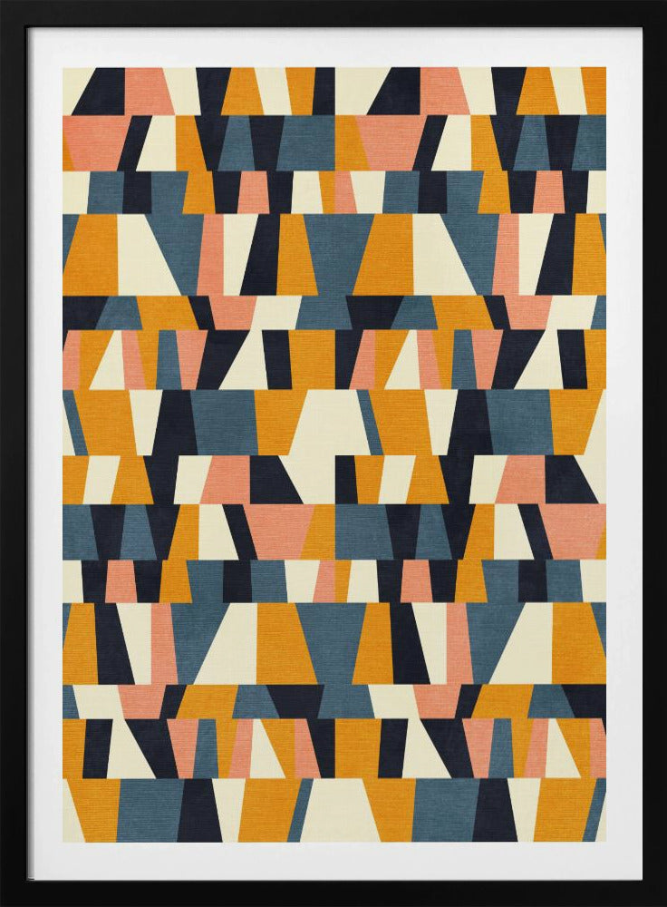 Rainbow Plus Shapes  Blue Mustard14 | Poster