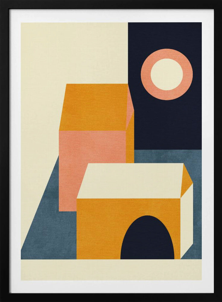 Rainbow Plus Shapes  Blue Mustard11 | Poster