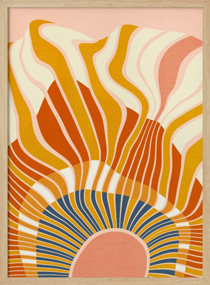 Rainbow Plus Shapes  Blue Mustard12 | Poster