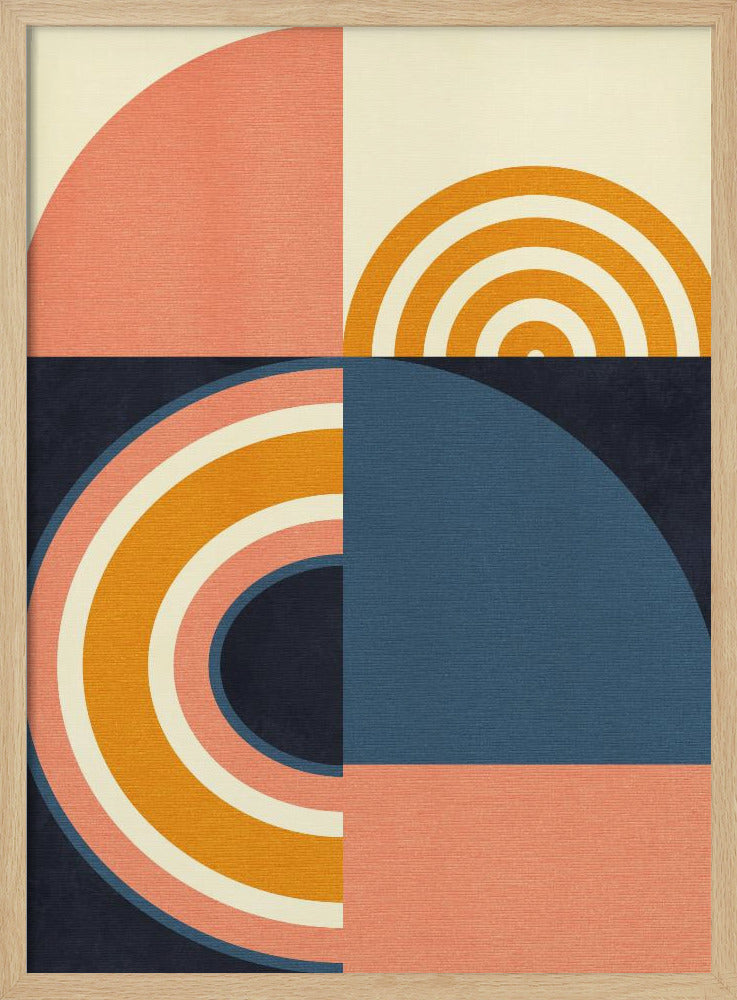 Rainbow Plus Shapes  Blue Mustard9 | Poster
