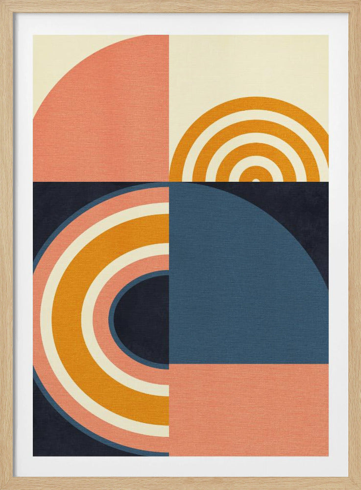 Rainbow Plus Shapes  Blue Mustard9 | Poster
