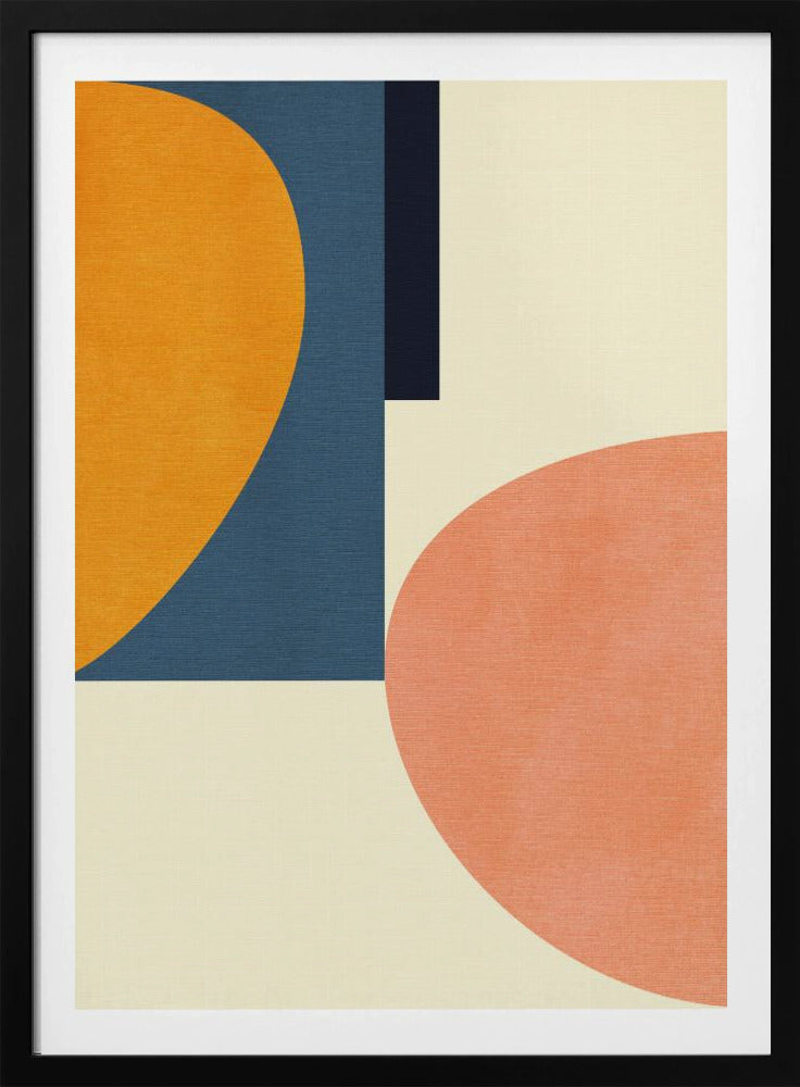 Rainbow Plus Shapes  Blue Mustard1 | Poster
