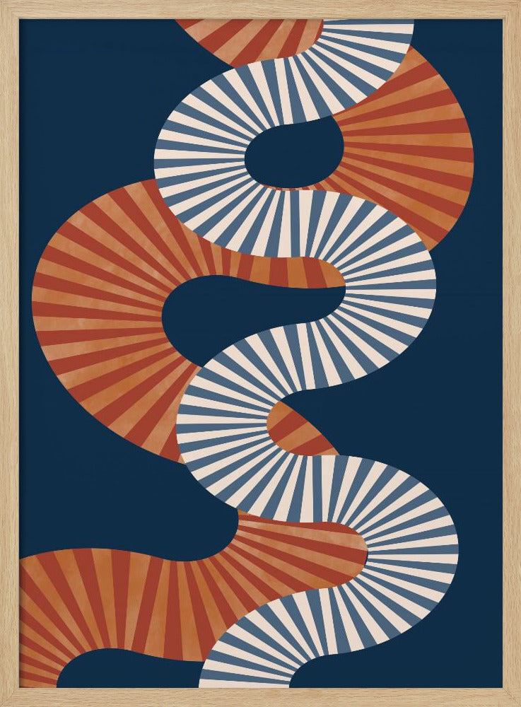 Winding Pattern In Retro Colors | Poster