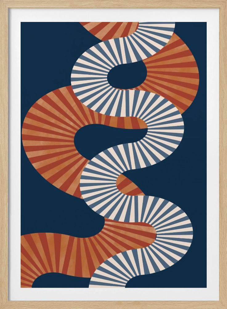 Winding Pattern In Retro Colors | Poster