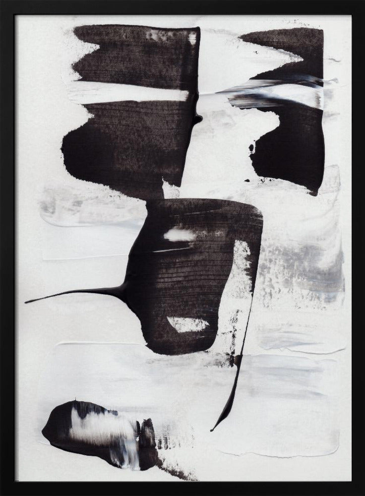 Expressive Monochrome Brushstrokes | Poster