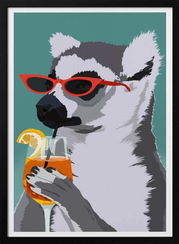 Jugdy Lemur with Drink | Poster