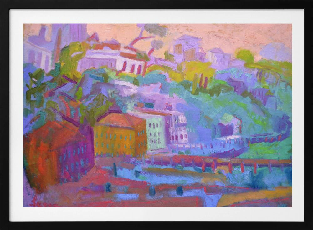 Colorful Hillside Scene | Poster