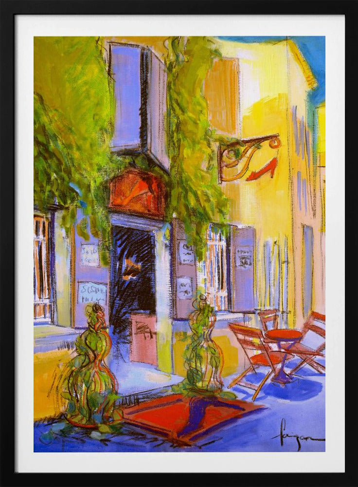 Sunny Courtyard Cafe | Poster