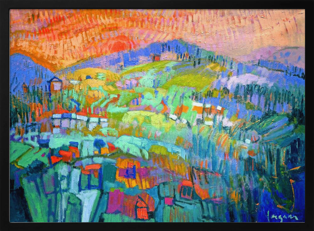 Vibrant Hillside Dreams | Poster