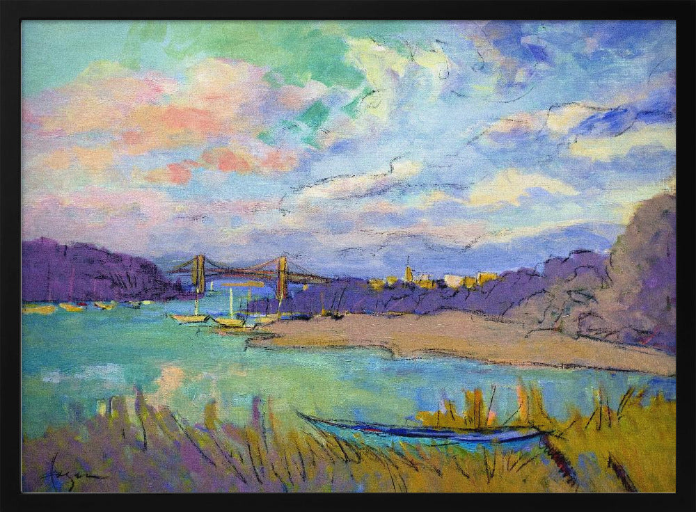 Serene River Skies | Poster