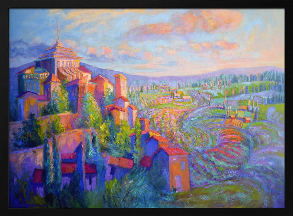 Vibrant Hillside Dawn | Poster