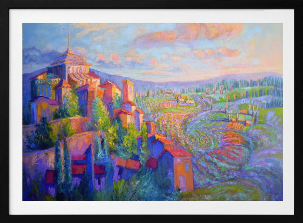 Vibrant Hillside Dawn | Poster