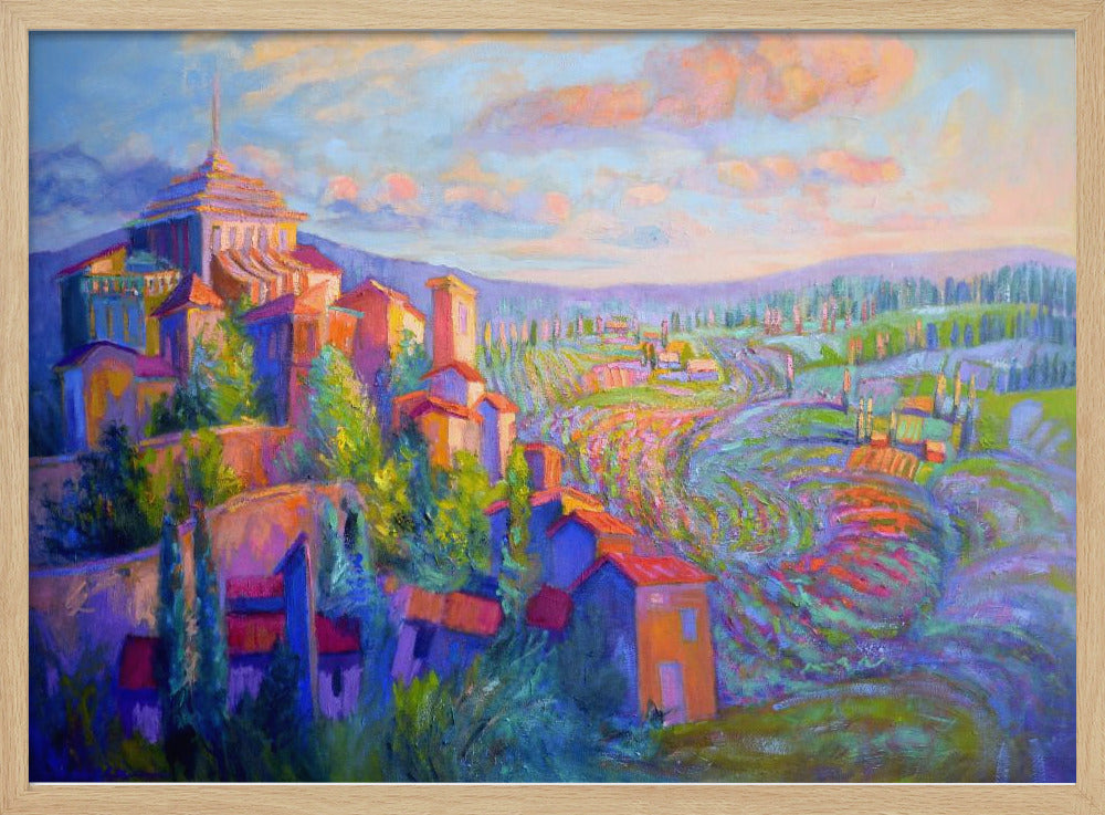 Vibrant Hillside Dawn | Poster