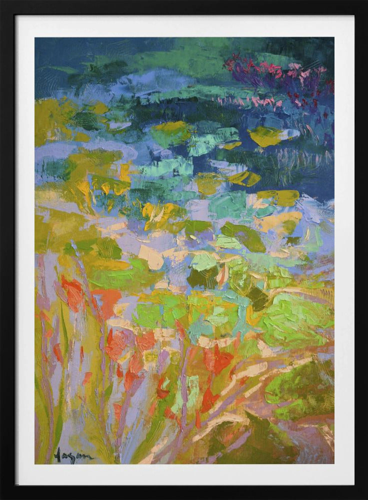 Vibrant Water Lilies | Poster