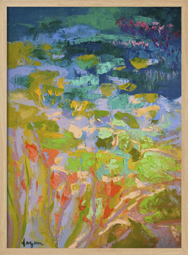 Vibrant Water Lilies | Poster