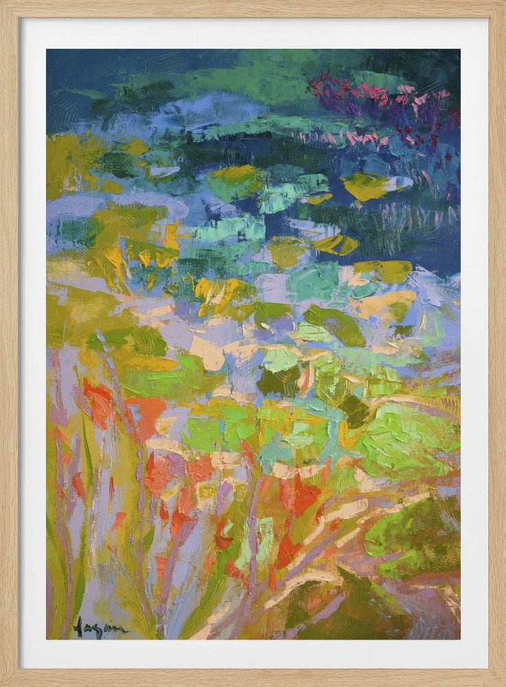 Vibrant Water Lilies | Poster